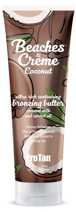Beaches & Creme Coconut Bronzing Butter Tanning Lotion - Bottle - ProTan